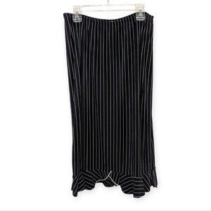 5/$25 Y2K pinstripe skirt with ruffle trim